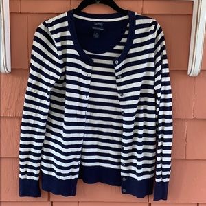 🔷 Tommy Hilfiger | Blue and White Cardigan